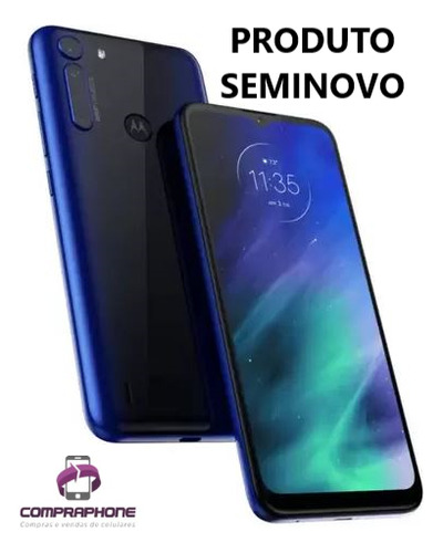 Moto One Fusion 128gb Azul - Muito Bom - Usado