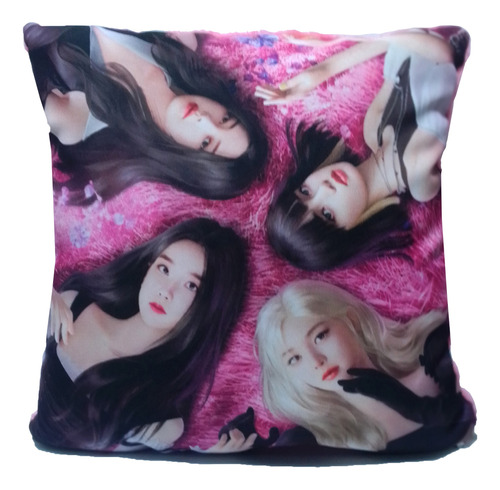 Almohada Black Pink Afelpado 35 X 35 Cm C/cierre 