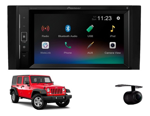 Central Multimidia Pioneer Jeep Wrangler 2016 2017 2018