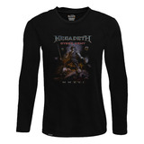 Camiseta Manga Larga Hombre Megadeth Banda Trash Metal Lbo2