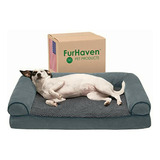 Furhaven Small Quilted Orthopedic Sofa Pet Bed For Dogs And