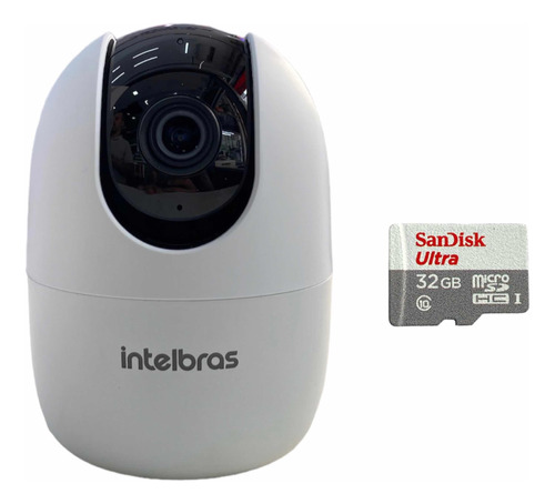Câmera De Segurança Wifi Full Hd Im4 Intelbras + Cartão 32gb
