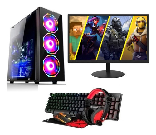 Pc Gamer Barato Completo Intel I5 8gb Hd 500gb Monitor 19