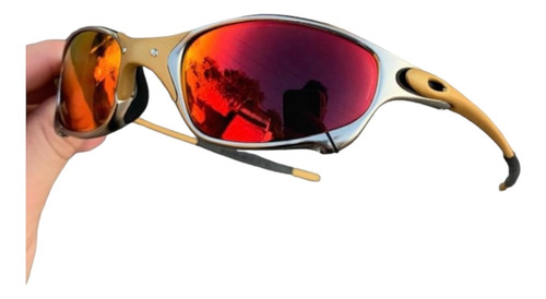 Óculos De Sol Juliet Metal Dourada 24k Lente Ruby Romoe1 Mcs
