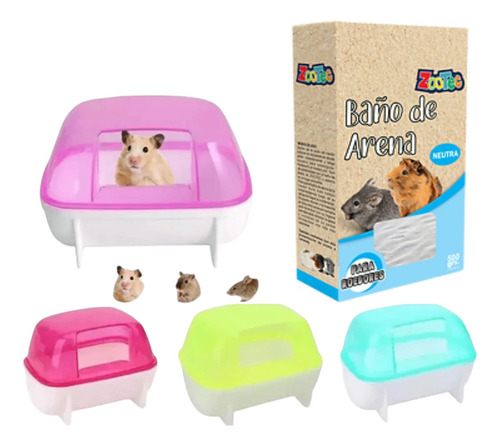 Baño Arena Hamster Sirio Casa Roedor Topo Ruso Jerbo Limpio