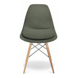 Capa Para Cadeira Eames Eiffel Com Almofada Suede Verde