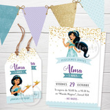 Kit Imprimible Princesa Jasmine Aladdin. Cumpleaños Candybar