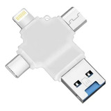 Adaptador Leitor De Cartão 4 Em 1 - 128gb Otg Usb 3.0