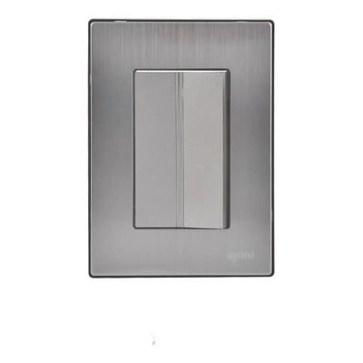 Placa Armada, Con 1 Apagador Sencillo De 3 Módulos Color Plata | MercadoLibre