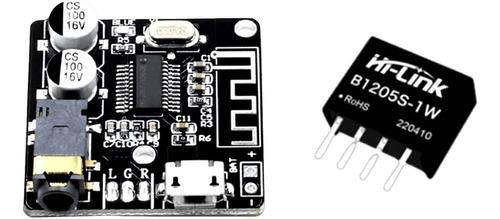 Placa Receptor Bluetooth 5.0 + Isolador B1205s - 1w 12 A 5v