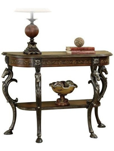 Mesa Consola Powell Masterpiece Floral Demilune Con Cabeza D