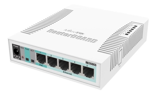 Switch Mikrotik 5 Puertos Gigabit Ethernet Y 1 Sfp Rb260gs