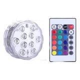 Luces Led  Piscina Sumergibles 10 Led Control Remoto