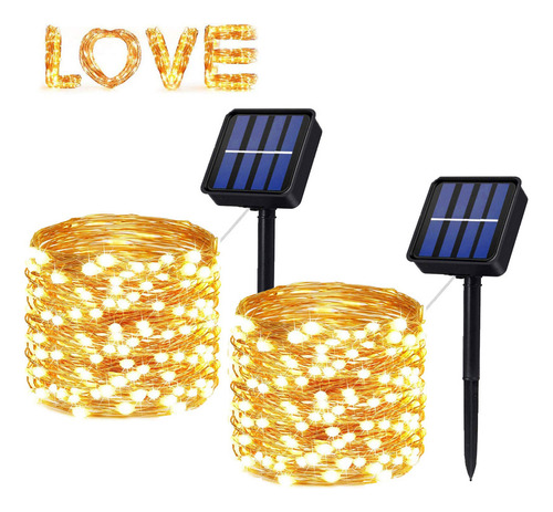 Pisca Pisca Luzes De Corda Solar 8 Modos De Natal 2pack 30m