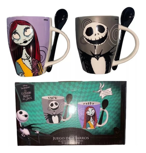 Dúo Tazas El Extraño Mundo De Jack Y Sally Set De Dos 340ml 