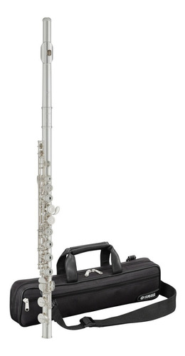 Flauta Transversal Yamaha Yfl 412 C/estojo E Bag Cor Prata Maciça