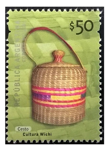 2012 Arte Indigena Ordinario- Argentina (sello) Gj 3958 Mint