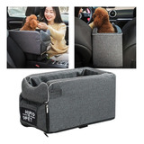 Asiento De Coche Gris Con Accesorios Cuadrados Para Perros Y