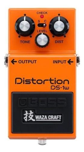 Pedal Guitarra Boss Distortion Ds-1w Distorçao Waza Craft Cor Laranja