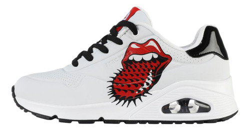 Tenis Skechers Uno X Rolling Stones Mujer 177965wbk