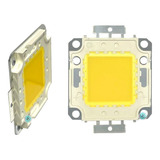 Kit 10 Chip Slim Led 50w Reposição Refletor Branco Quente