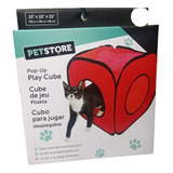 Juego Cubo Plegable Gatos Mascotas Casa Gatitos