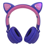 Auriculares Gatito Inalambricos Bluetooth Vincha Radio Luces