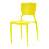 Silla Cocina Comedor Juliette - Desillas Estructura De La Silla Amarillo Fuerte Asiento Amarillo Fuerte