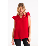 Blusa Crep Escote V Roxy