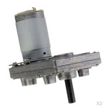 555 Reductor De Engranajes De Metal 12v-24v Dc Gear Motor X2