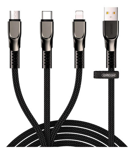 Cable Usb Carga Rapida Y Datos 3.5 A Múltiple 3 Conectores