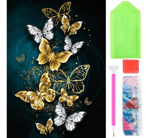 Diy Cuadros Diamante Pintura 5d Color Mariposa