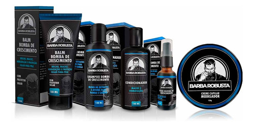 Kit Balm Óleo Shampoo Condicionador Cera Para Barba Robusta Fragrância Ferrari Black