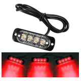 X2 Luz De Freno Roja Destellante 4 Led Estroboscópica Auto