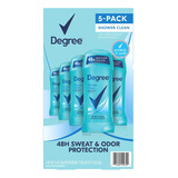5 Pack Desodorante Degree Shower Clean Mujer Importado 