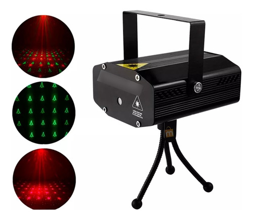 Luces De Fiesta Laser Mini Dj Color Audioritmica Multi Punto