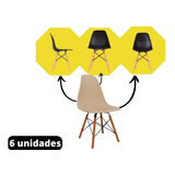 6 Conjunto Cadeiras Assento Área De Serviço Eames