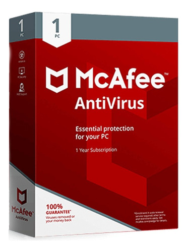 Mcafee Antivirus (2024) 1 Dispositivo 1 Año Clave Oficial