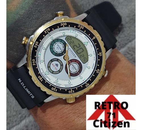 Relógio Citizen Yachting C050 Raro Anos 80 N-208