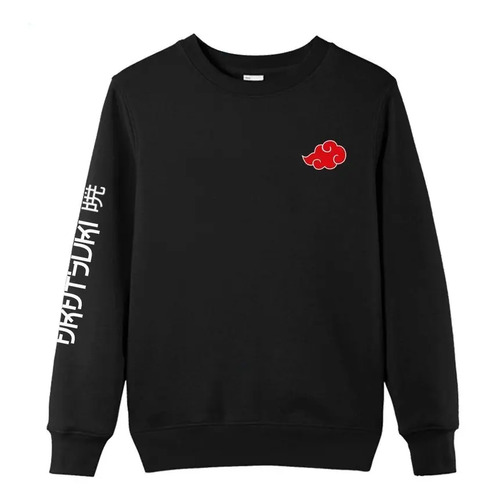 Sudadera Naruto Akatsuki Sin Gorro Otaku Moda Anime Kawai | Envío gratis