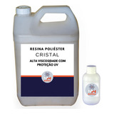Resina Poliéster Cristal 5kg C/ Proteção Uv E Catalizador 