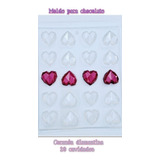 Molde Para Chocolate/ Corazón Diamantado 20 Cav.