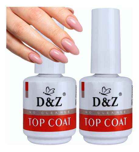 2 Top Coat Selante D&z Branquinho Do Poder Unhas Gel Softgel