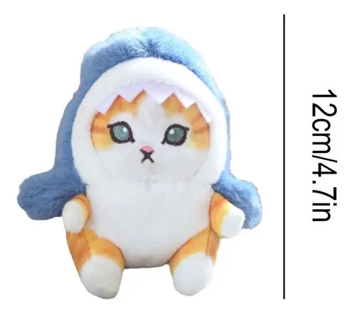 Llavero Peluche Gato Tiburon Exclusivo Regalo Niños Michi 