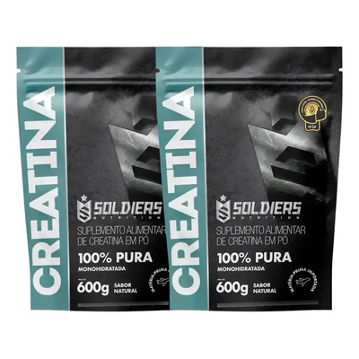 Creatina Monohidratada 1200g Soldiers Nutrition 100% Pura Sem Sabor
