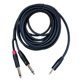 Cable De Audio Trs Miniplug 3.5mm A Dual Plug 6.5mm 5 Metros