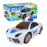 Brinquedo Carrinho De Polícia Carro Luzes Som E Movimento