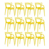 Kit 12 Cadeiras Ana Maria Allegra Cozinha Restaurante Jantar Estrutura Da Cadeira Amarelo