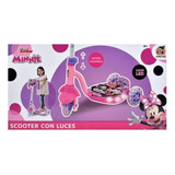 Scooter Apache Minnie Mouse 3 Ruedas Con Luces Y Bolsa