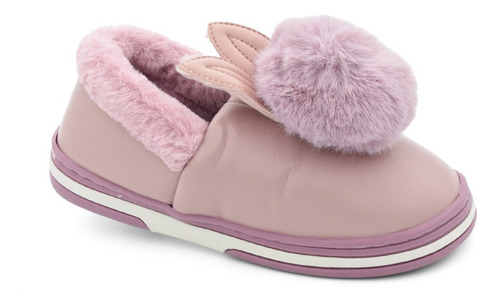 Pantufla Mujer Importada Abrigo Piel Plataforma Conejito